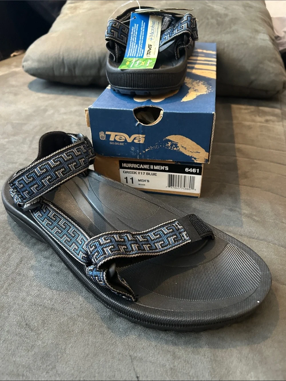 Teva Mens Hurricane 2 Greek Blue Sport Sandals